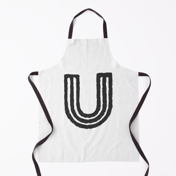 Item preview, Maze Triple-Line Letter U in Matte-Black designed and sold by uncoXab.