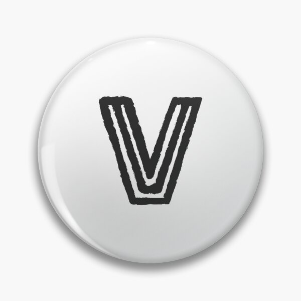 Item preview, Maze Triple-Line Letter V in Matte-Black designed and sold by uncoXab.