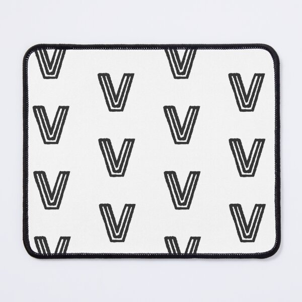 Item preview, Maze Triple-Line Letter V in Matte-Black designed and sold by uncoXab.