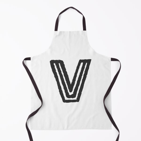 Item preview, Maze Triple-Line Letter V in Matte-Black designed and sold by uncoXab.
