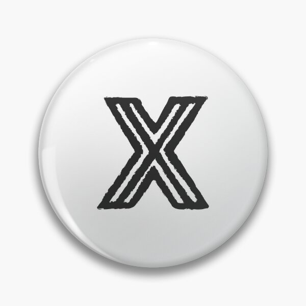 Item preview, Maze Triple-Line Letter X in Matte-Black designed and sold by uncoXab.