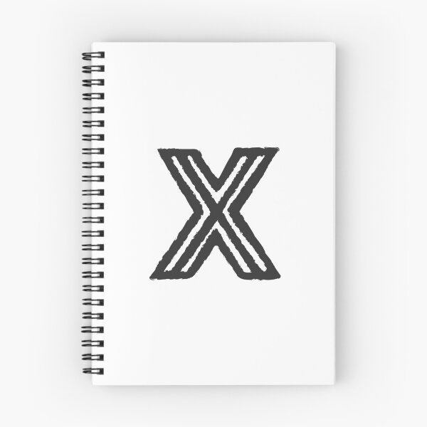 Item preview, Maze Triple-Line Letter X in Matte-Black designed and sold by uncoXab.