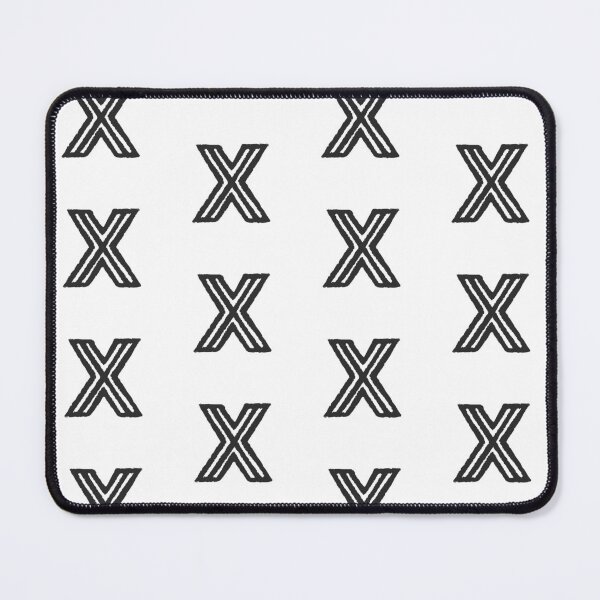 Item preview, Maze Triple-Line Letter X in Matte-Black designed and sold by uncoXab.