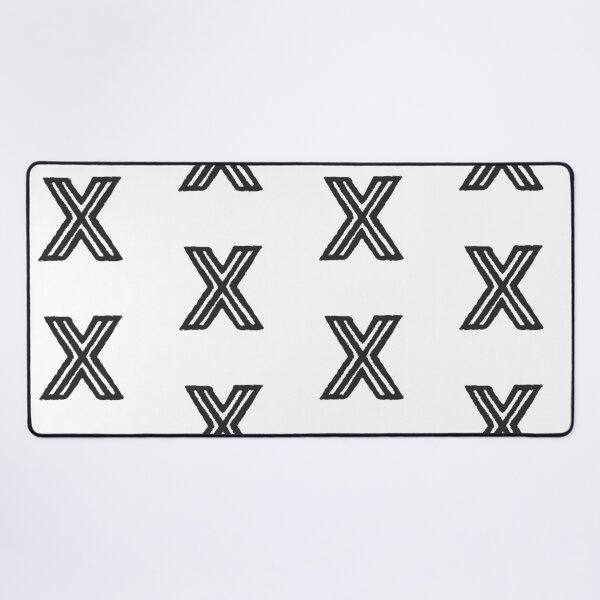 Item preview, Maze Triple-Line Letter X in Matte-Black designed and sold by uncoXab.
