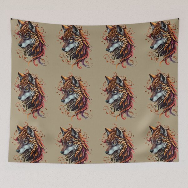 Item preview, Autumn Spirit Wolf Artwork designed and sold by Storyveil.