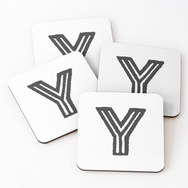 Item preview, Maze Triple-Line Letter Y in Matte-Black designed and sold by uncoXab.