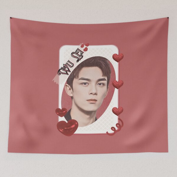 Item preview, Wu Lei (Leo Wu) (吴磊) Chinese Actor Cdrama Chinese Entertainment Card Red Aesthetic Collage Design designed and sold by AJUNICE STUDIO.