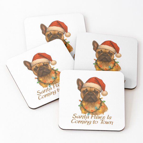Item preview, Santa Paws Is Coming to Town – French Bulldog Christmas designed and sold by SVALANART.