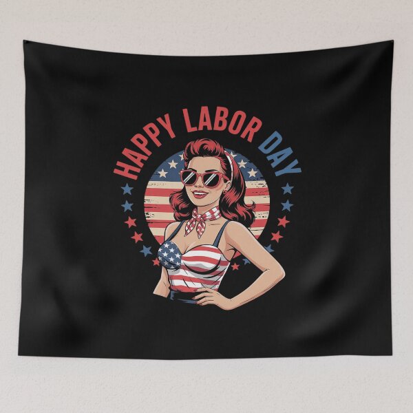 Item preview, Happy Labor Day For Women Labor Day Messy Bun USA Flag11  designed and sold by MathisBellanger.