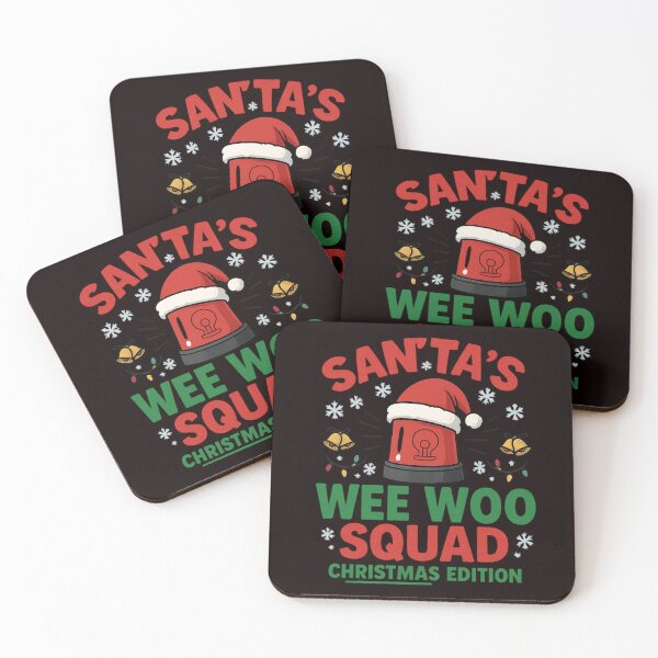 Item preview, Santa’s Wee Woo Squad ? Funny Christmas Cartoon Siren Design designed and sold by FrameFlow.