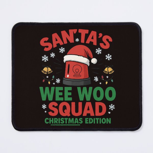 Item preview, Santa’s Wee Woo Squad ? Funny Christmas Cartoon Siren Design designed and sold by FrameFlow.