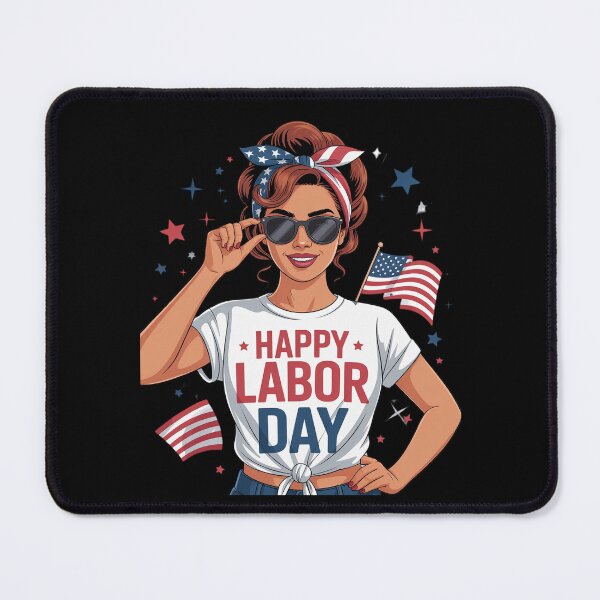 Item preview, Happy Labor Day For Women Labor Day Messy Bun USA Flag12 designed and sold by MathisBellanger.
