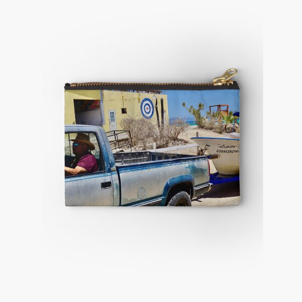 Item preview, La Ventana Beach Truck and Boat Ocean View - Baja California Coastal Photography Mexico designed and sold by soulshineshot.