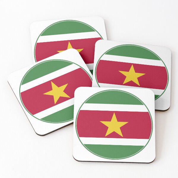 Item preview, Suriname Flag Round Design designed and sold by NTGUILTY.
