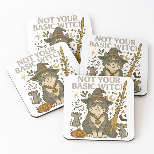 Item preview, Vintage Witch Cat – Not Your Basic Witch Graphic designed and sold by ZenCatZone.