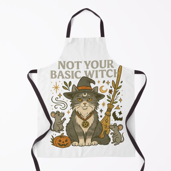 Item preview, Vintage Witch Cat – Not Your Basic Witch Graphic designed and sold by ZenCatZone.