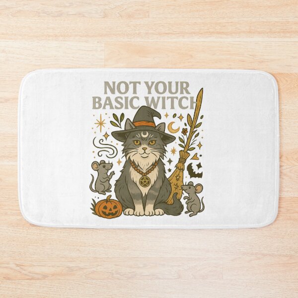 Item preview, Vintage Witch Cat – Not Your Basic Witch Graphic designed and sold by ZenCatZone.
