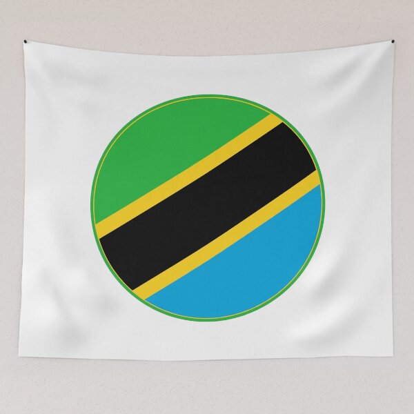 Item preview, Tanzania Flag Round Design designed and sold by NTGUILTY.