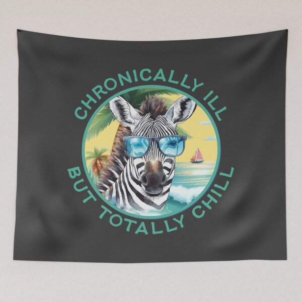 Item preview, Chronic Illness Warrior – Watercolor Zebra Vibes designed and sold by Designs by Jesabee.