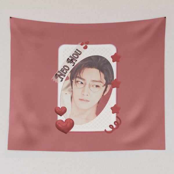 Item preview, Neo Hou (Hou Minghao 侯明昊)) Chinese Actor Cdrama Chinese Entertainment Card Red Aesthetic Collage Design designed and sold by AJUNICE STUDIO.