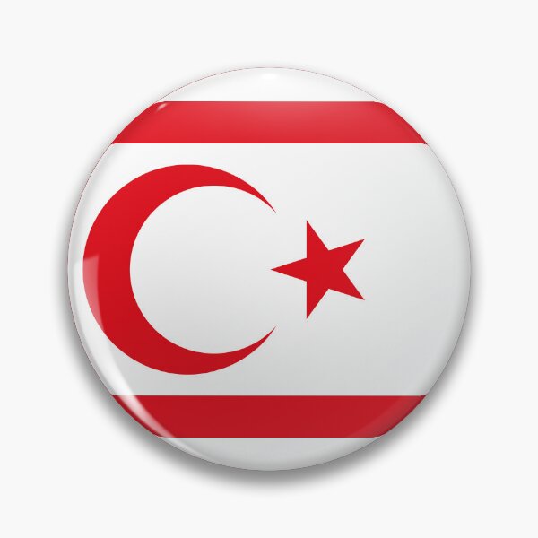 Item preview, Northern Cyprus Flag Round Design designed and sold by NTGUILTY.