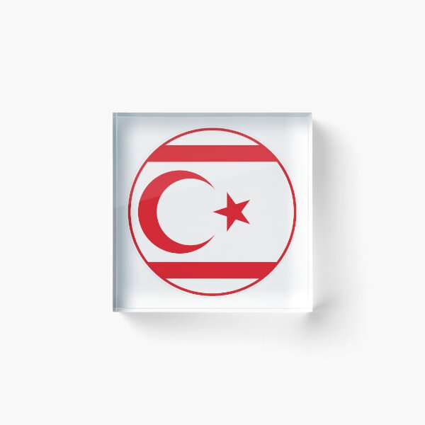 Item preview, Northern Cyprus Flag Round Design designed and sold by NTGUILTY.