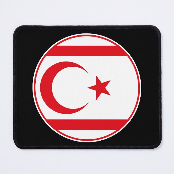 Item preview, Northern Cyprus Flag Round Design designed and sold by NTGUILTY.