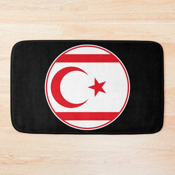 Item preview, Northern Cyprus Flag Round Design designed and sold by NTGUILTY.