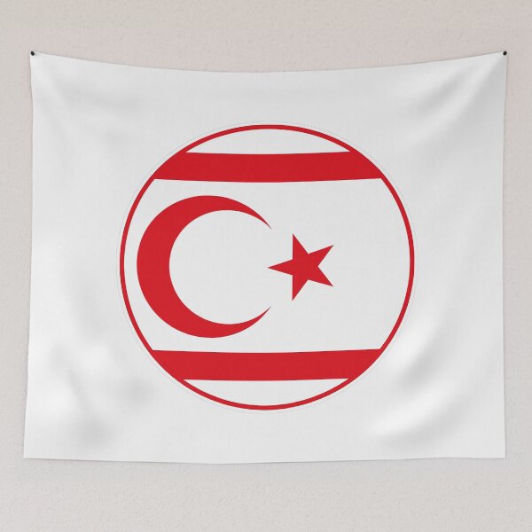 Item preview, Northern Cyprus Flag Round Design designed and sold by NTGUILTY.