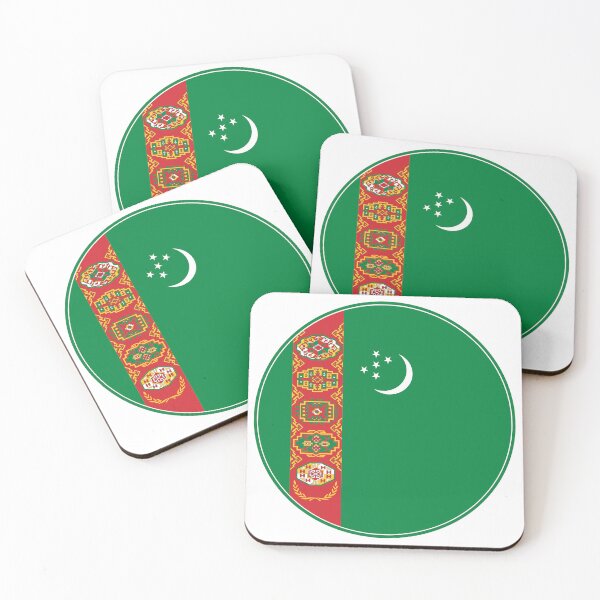 Item preview, Turkmenistan Flag Round Design designed and sold by NTGUILTY.