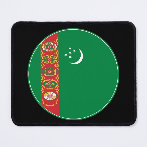 Item preview, Turkmenistan Flag Round Design designed and sold by NTGUILTY.