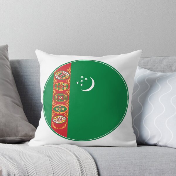 Item preview, Turkmenistan Flag Round Design designed and sold by NTGUILTY.