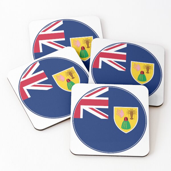 Item preview, Turks and Caicos Islands Flag Round Design designed and sold by NTGUILTY.