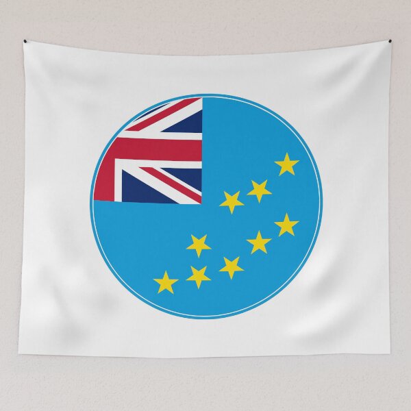 Item preview, Tuvalu Flag Round Design designed and sold by NTGUILTY.