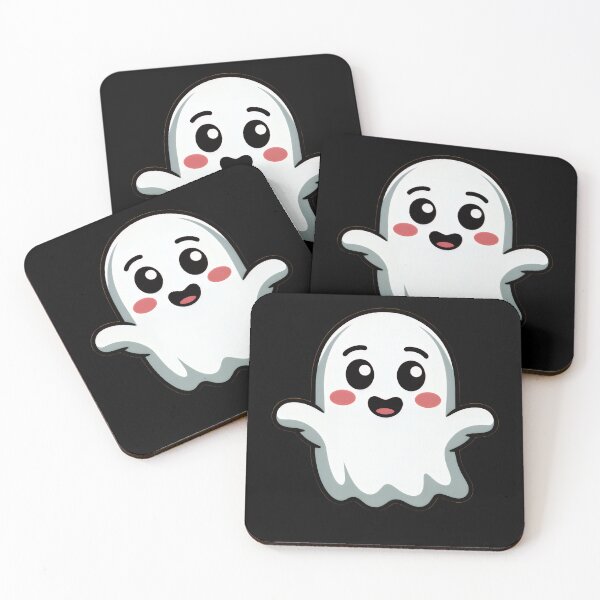 Item preview, Cute Kawaii Ghost: Adorable Happy Halloween Character designed and sold by RudArtAI.