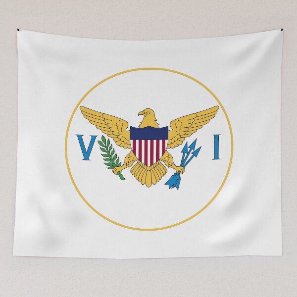 Item preview, United States Virgin Island Flag Round Design designed and sold by NTGUILTY.