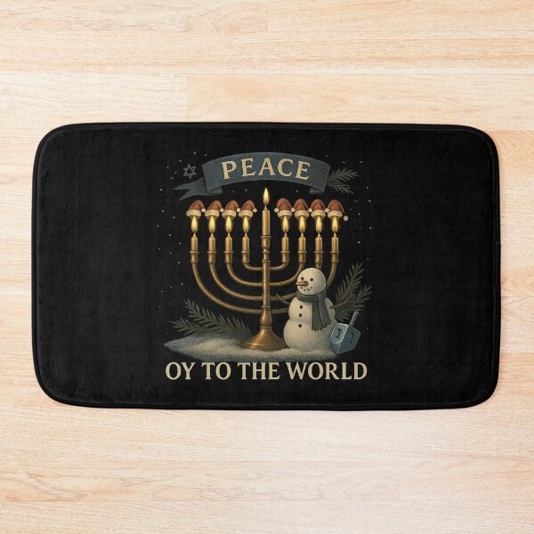 Item preview, Peace Oy to the World – Funny Hanukkah and Christmas Holiday Design designed and sold by AddictiveDesign.