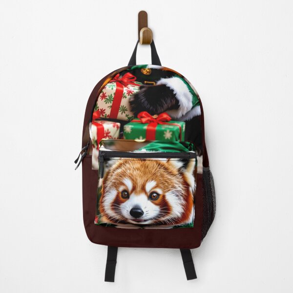 Item preview, red panda christmas elf colorful presents design designed and sold by SmashingDeals.