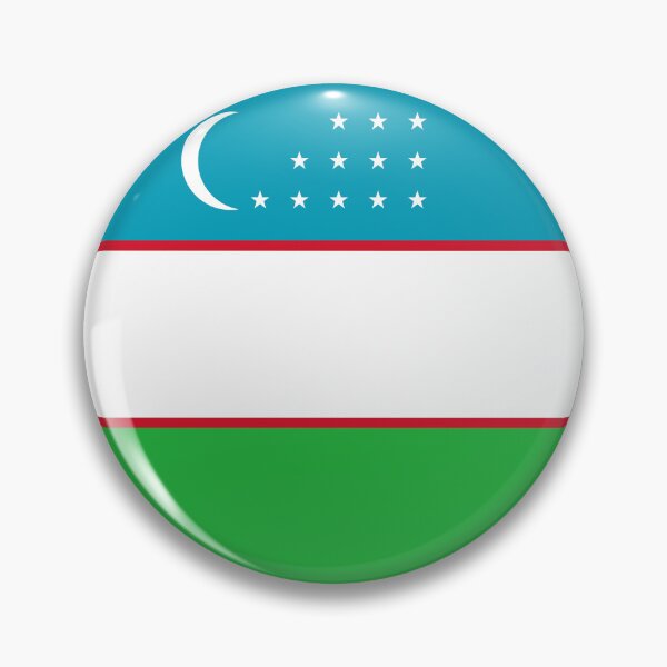 Artikelvorschau, Rundes Design der usbekischen Flagge entworfen und verkauft von NTGUILTY.