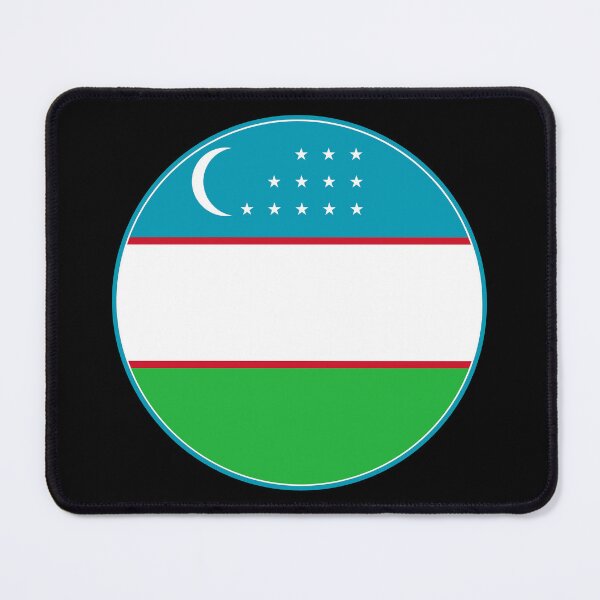 Item preview, Uzbekistan Flag Round Design designed and sold by NTGUILTY.