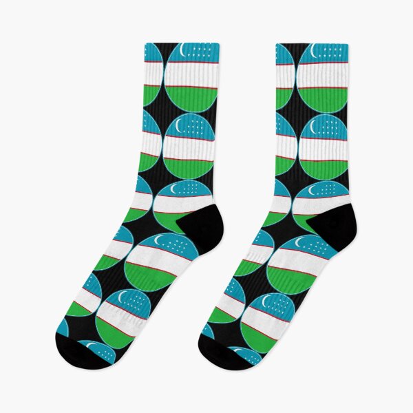 Item preview, Uzbekistan Flag Round Design designed and sold by NTGUILTY.