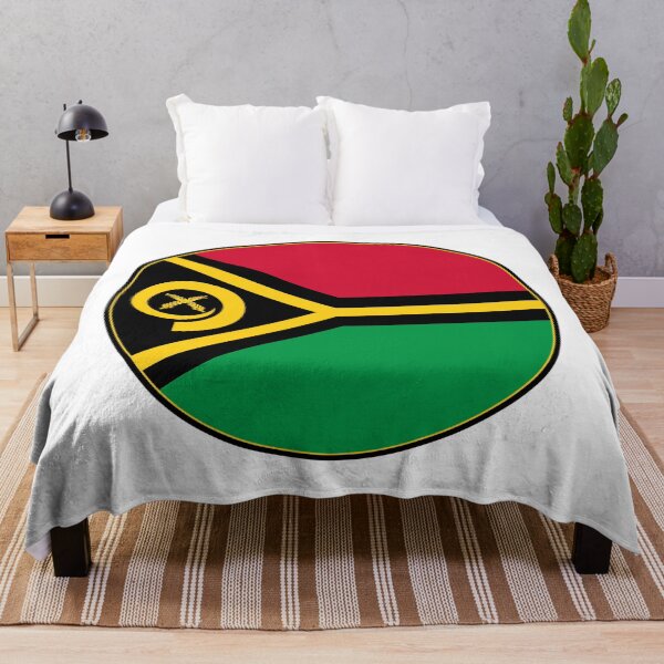 Item preview, Vanuatu Flag Round Design designed and sold by NTGUILTY.