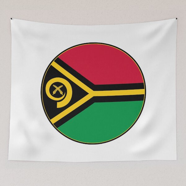 Item preview, Vanuatu Flag Round Design designed and sold by NTGUILTY.