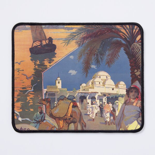 Item preview, Vintage Tunisia Travel Poster | Art Nouveau Winter Destination | Mediterranean Exoticism | Early 20th Century Tourism Art designed and sold by artofuniverse.