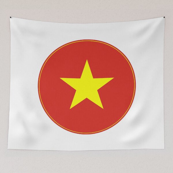 Item preview, Vietnam Flag Round Design designed and sold by NTGUILTY.