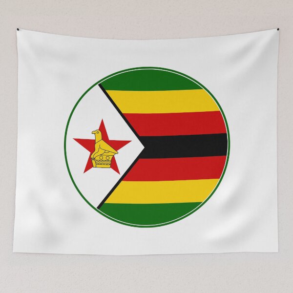 Item preview, Zimbabwe Flag Round Design designed and sold by NTGUILTY.