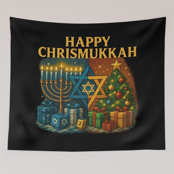 Item preview, Happy Chrismukkah – Funny Interfaith Hanukkah and Christmas Holiday Design designed and sold by AddictiveDesign.