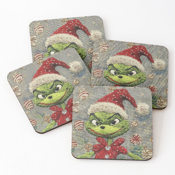 Item preview, Festive Grinch-Inspired Embroidery- Cross Stitch Christmas Art designed and sold by MiraLumeStudio.