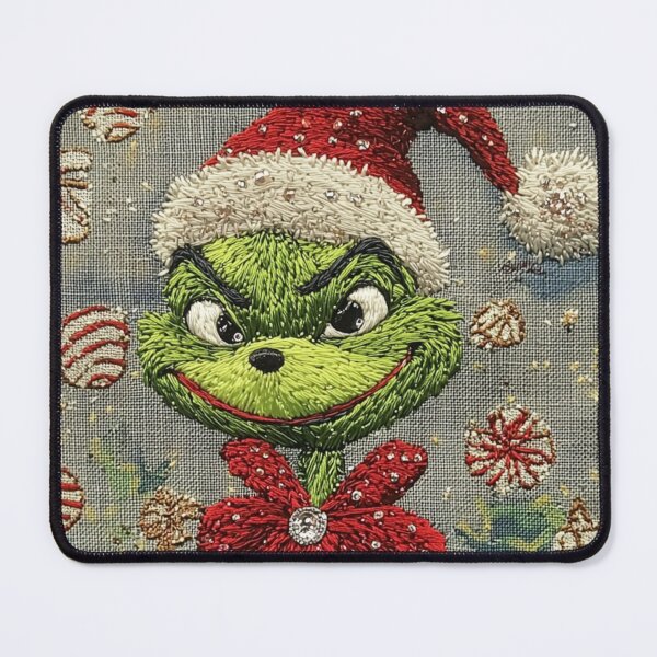Item preview, Festive Grinch-Inspired Embroidery- Cross Stitch Christmas Art designed and sold by MiraLumeStudio.