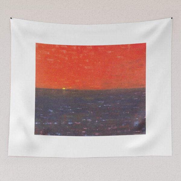 Item preview, Saffron Horizon: Solitary Ember designed and sold by AslamArtwork.